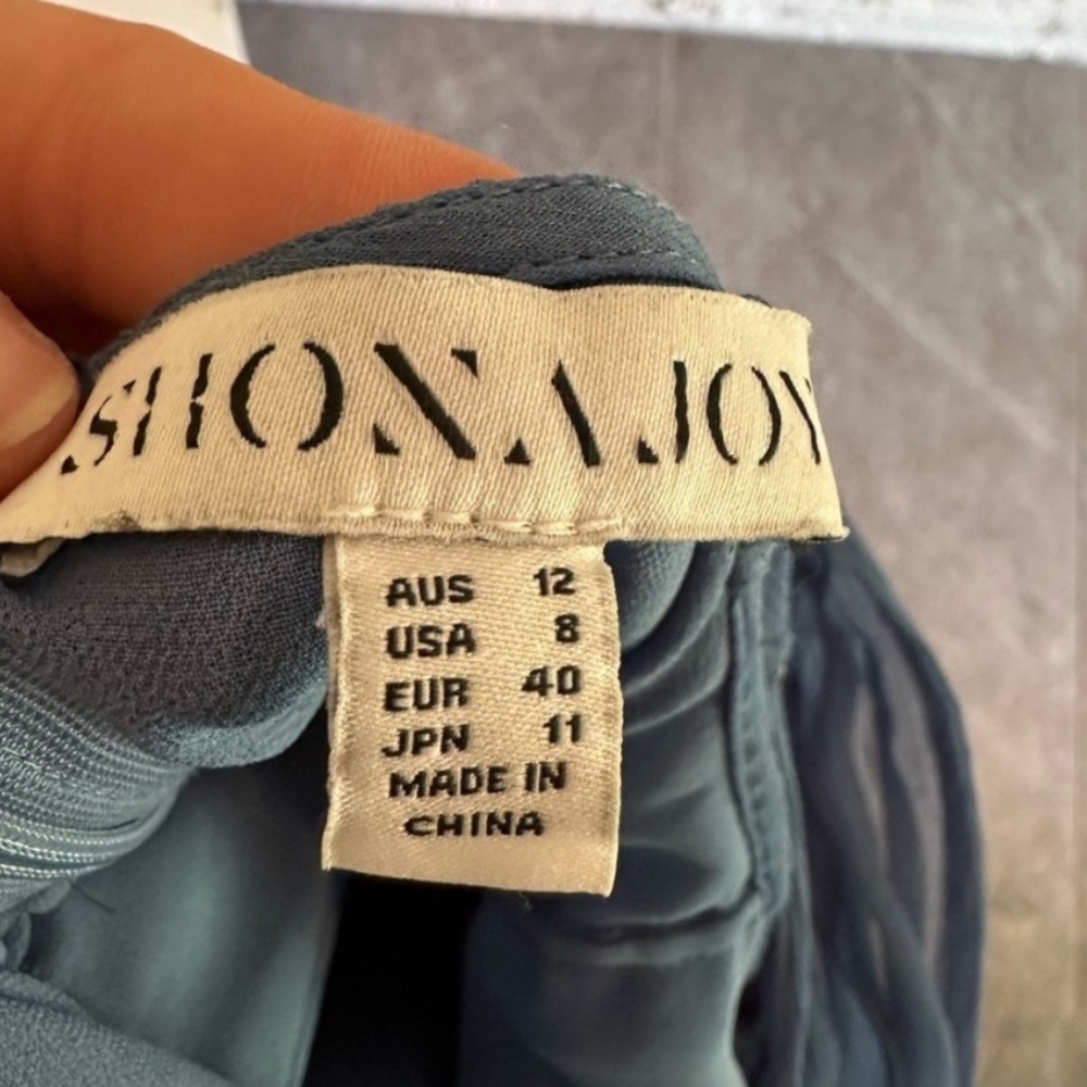 Shona Joy Ocean Blue Ruched Long Sleeve Dress - Picture 3 of 3
